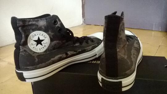 Sepatu Converse CT HI Destroyed Flag charcoal 100% ORIGINAL