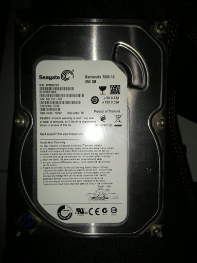 HARDISK SEAGATE 250GB 7200RPM SATA SECOND LANCAR JAYA
