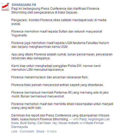 Sekolah Tinggi2 di jogja tapi mulut gak berbudaya, njaluk dipiyekke iki??
