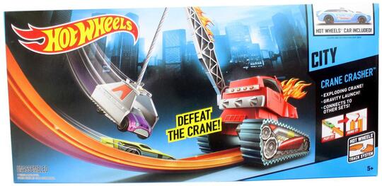 hot wheels track with crane