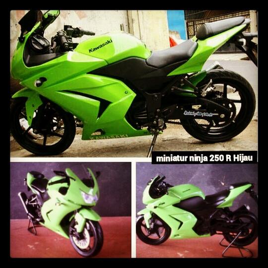 ### Miniatur Ninja 250 R ( Bisa Custom ) asli Handmade, Masuk dulu gan ###