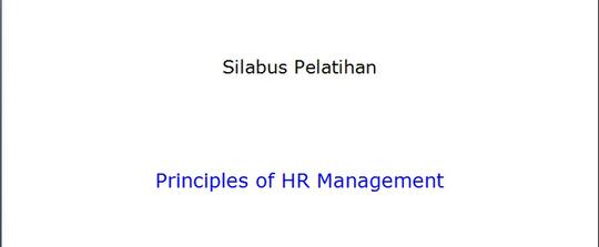 Slide-slide Presentasi Untuk Training HRD