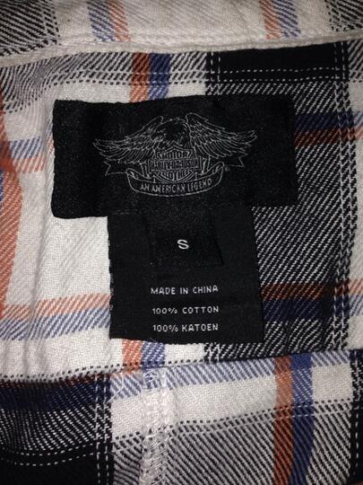 Kemeja hoodie harley davidson kotak kotak original
