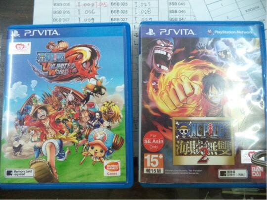 WTS Cartridge game ps vita: One Piece Kaizoku Musou 2 & One Piece Ultimate Red, MULUS