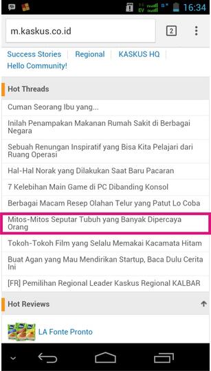 Mitos-Mitos yang ada di Tubuh Kita
