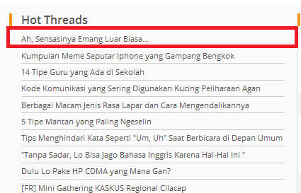 Sensasi AHH~~~ dalam hidup Ini