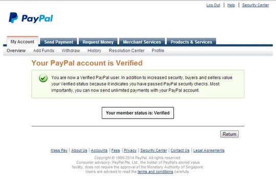 JUAL AKUN PAYPAL VERIFIED UMUR 3 TAHUN