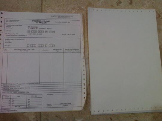 NCR/HVS CONTINUOUS FORM CETAK SURAT JLN, INVOICE, PO,NOTA,DLL