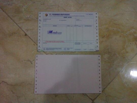 NCR/HVS CONTINUOUS FORM CETAK SURAT JLN, INVOICE, PO,NOTA,DLL