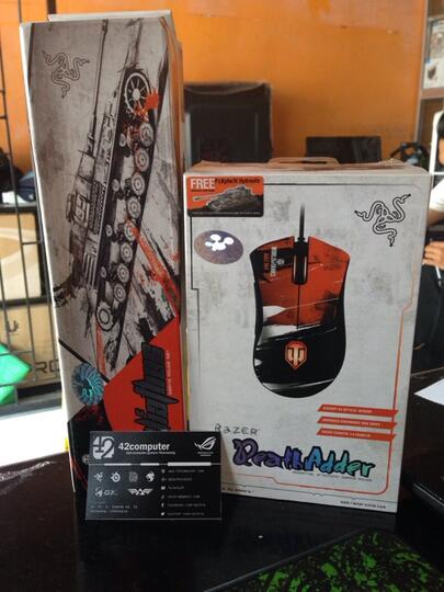 BNIB Razer Deathadder World of Tanks + Mousepad World of Tanks Murah pisaaaan!