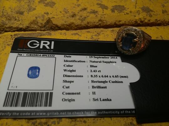 Sapphire ceylon srilanka safir murahhhh,memo GRI
