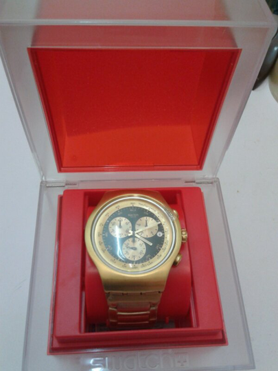 Terjual swatch YOG403G (golden block black) | KASKUS