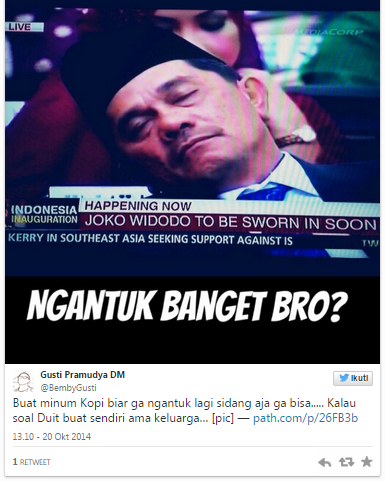 Ada Anggota MPR Tertidur Saat Pelantikan Jokowi