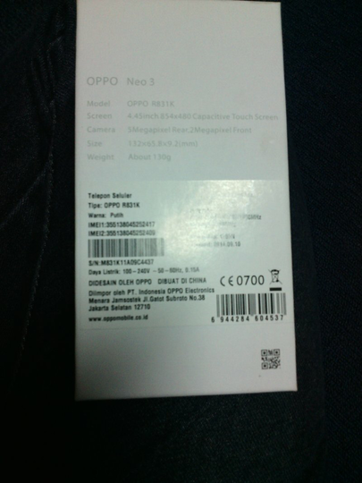 jual murah oppo neo 3 pembelian 9 oktober 2014