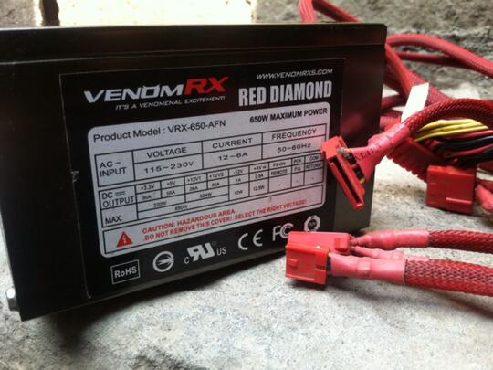 PSU Venom Rx 650w Red Diamon Bandung