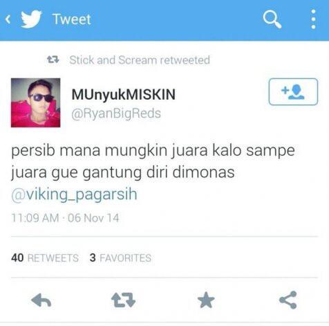 Akhirnya PERSIB Juara ISL 2014, dan "Dia" Harusnya Nikah Dengan Monyet