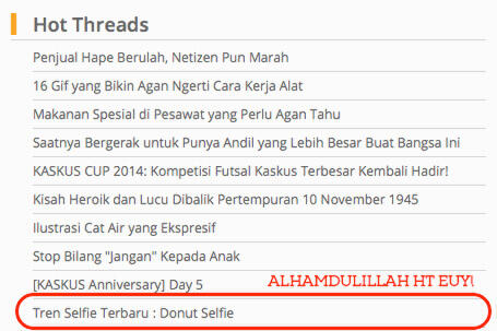 Ketika Selfie udah Mainstream, cobain DONUT SELFIE gan! Teknik Selfie terbaru