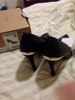 Terjual Wts Zara Original High Heels Hitam Gold Kaskus