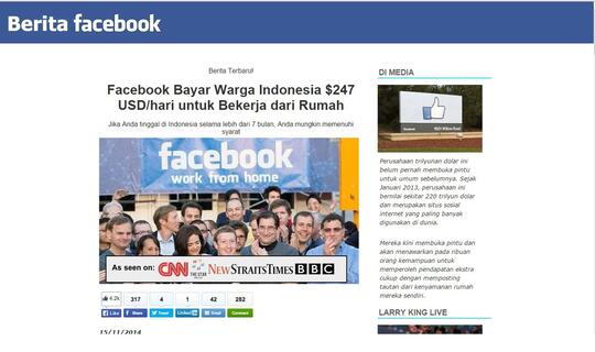 Agan-agan ane tanya dong soal Facebook Fortune