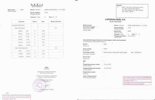 VCO (Virgin Coconut Oil) Kelapa Hijau 100% MURNI