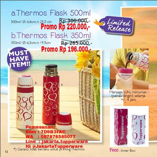 harga thermos flask tupperware 500ml