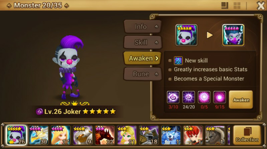 WTS id summoners war dark joker