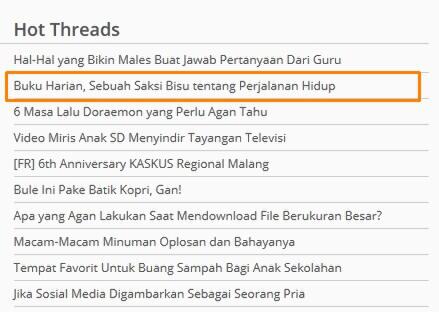 Buku Harian Sebuah Saksi Bisu Tentang Perjalanan Hidup Kaskus