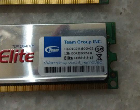 RAM DDR 2 dual chanel 2 GB (1 X 2) TEAM ELITE PLUS KINGSTON 512 MB BANDUNG