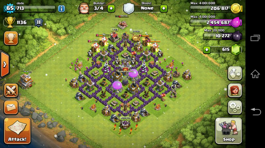 Jual ID Clash of Clans TH 7 full