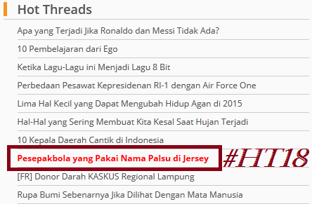 Pesepakbola yang pakai nama palsu di jersey