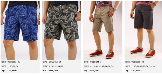 Jual Celana Pendek Pria Original | Kaskus |Billabong, Ripcurl, Volcom