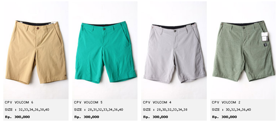 Jual Celana Pendek Pria Original | Kaskus |Billabong, Ripcurl, Volcom