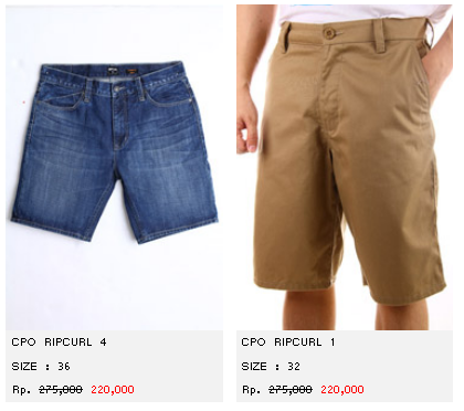 Jual Celana Pendek Pria Original | Kaskus |Billabong, Ripcurl, Volcom