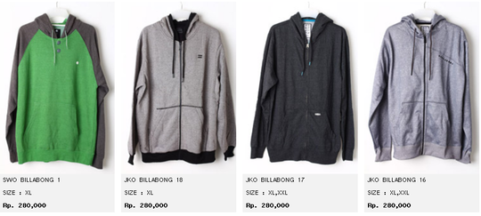 JUAL JACKET DAN SWEATER ORIGINAL | KASKUS| Billabong, Ripcurl, Volcom, Dc Shoes, etc