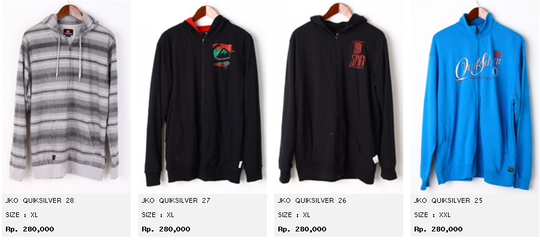 JUAL JACKET DAN SWEATER ORIGINAL | KASKUS| Billabong, Ripcurl, Volcom, Dc Shoes, etc
