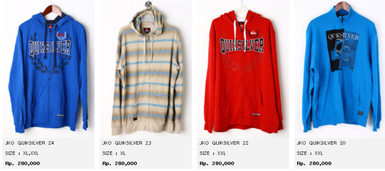 JUAL JACKET DAN SWEATER ORIGINAL | KASKUS| Billabong, Ripcurl, Volcom, Dc Shoes, etc