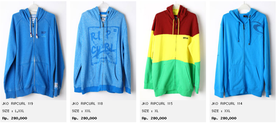JUAL JACKET DAN SWEATER ORIGINAL | KASKUS| Billabong, Ripcurl, Volcom, Dc Shoes, etc