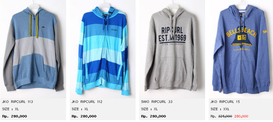 JUAL JACKET DAN SWEATER ORIGINAL | KASKUS| Billabong, Ripcurl, Volcom, Dc Shoes, etc