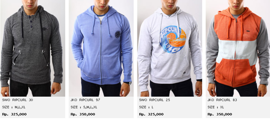 JUAL JACKET DAN SWEATER ORIGINAL | KASKUS| Billabong, Ripcurl, Volcom, Dc Shoes, etc