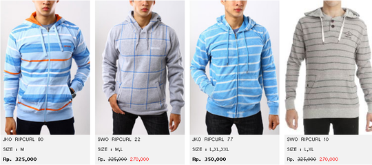 JUAL JACKET DAN SWEATER ORIGINAL | KASKUS| Billabong, Ripcurl, Volcom, Dc Shoes, etc