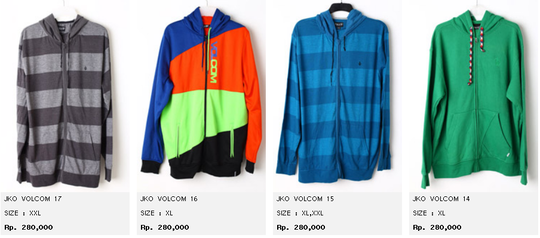 JUAL JACKET DAN SWEATER ORIGINAL | KASKUS| Billabong, Ripcurl, Volcom, Dc Shoes, etc