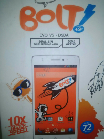 LELANG POWERPHONE IVO V5 BUNDLING BOLT / PERDANA BOLT/ KARTU BOLT KUOTA 208GB + PULSA
