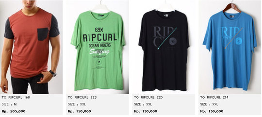 JUAL KAOS BILLABONG, VOLCOM, DC SHOES, DC COMICS, ETC PREMIUM