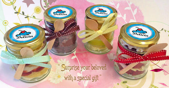 DELICIA - VALENTINE SPECIAL GIFT "CAKE IN A JAR" - DENPASAR ONLY