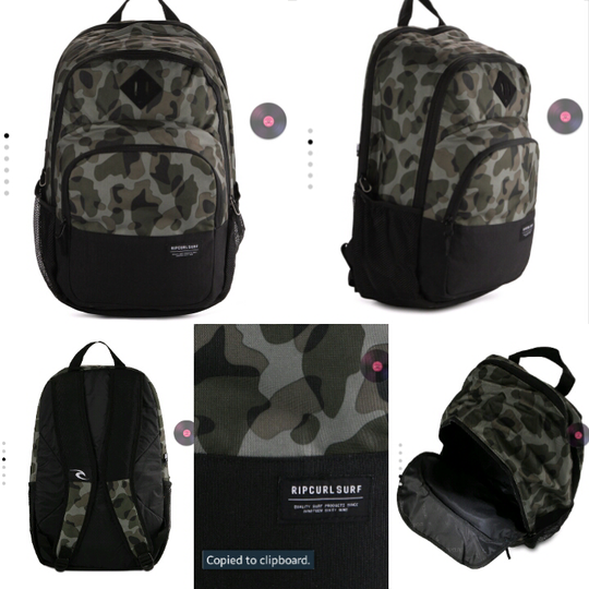 Tas Ripcurl Ozone Camo bukan tas Nike bukan tas Adidas