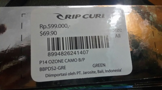Tas Ripcurl Ozone Camo bukan tas Nike bukan tas Adidas