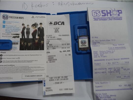 WTS Cartridge game ps vita: FREEDOM WARS MULUS & MURAH