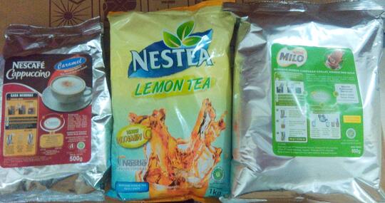 Milo Professional, Nestle Lemon Tea, Cappucino Caramel