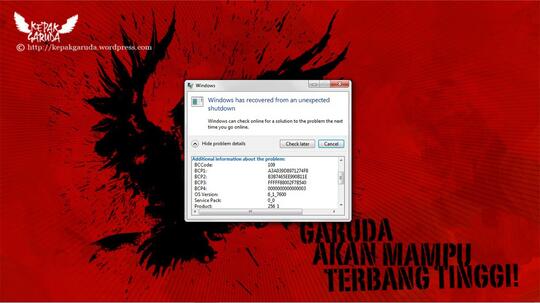 Laptop ane Blue Screen (yang ngerti dapet CENDOL)