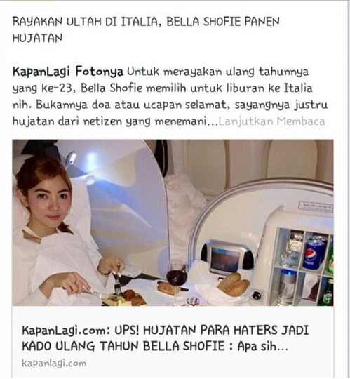 Bella Shofie Habis-Habisan Di Bully Para Haters
